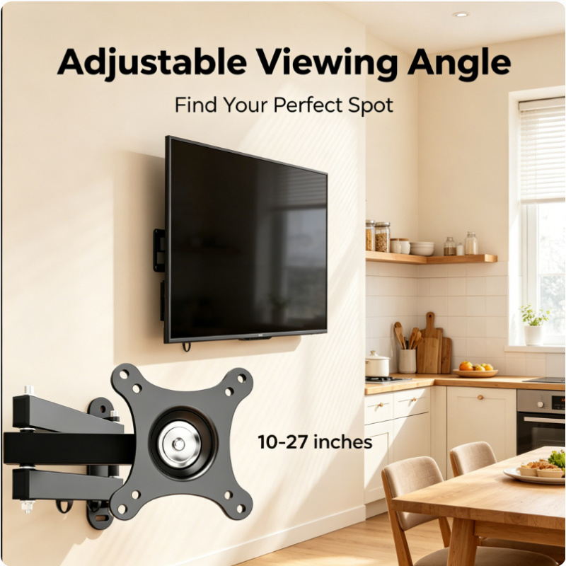 Flat Panel Mount Tilt - 10-27 Inch Universal TV Wall Mount