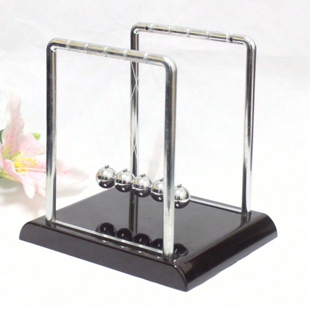 Black Metal Newton's Cradle Ba - Office And Tech review and price