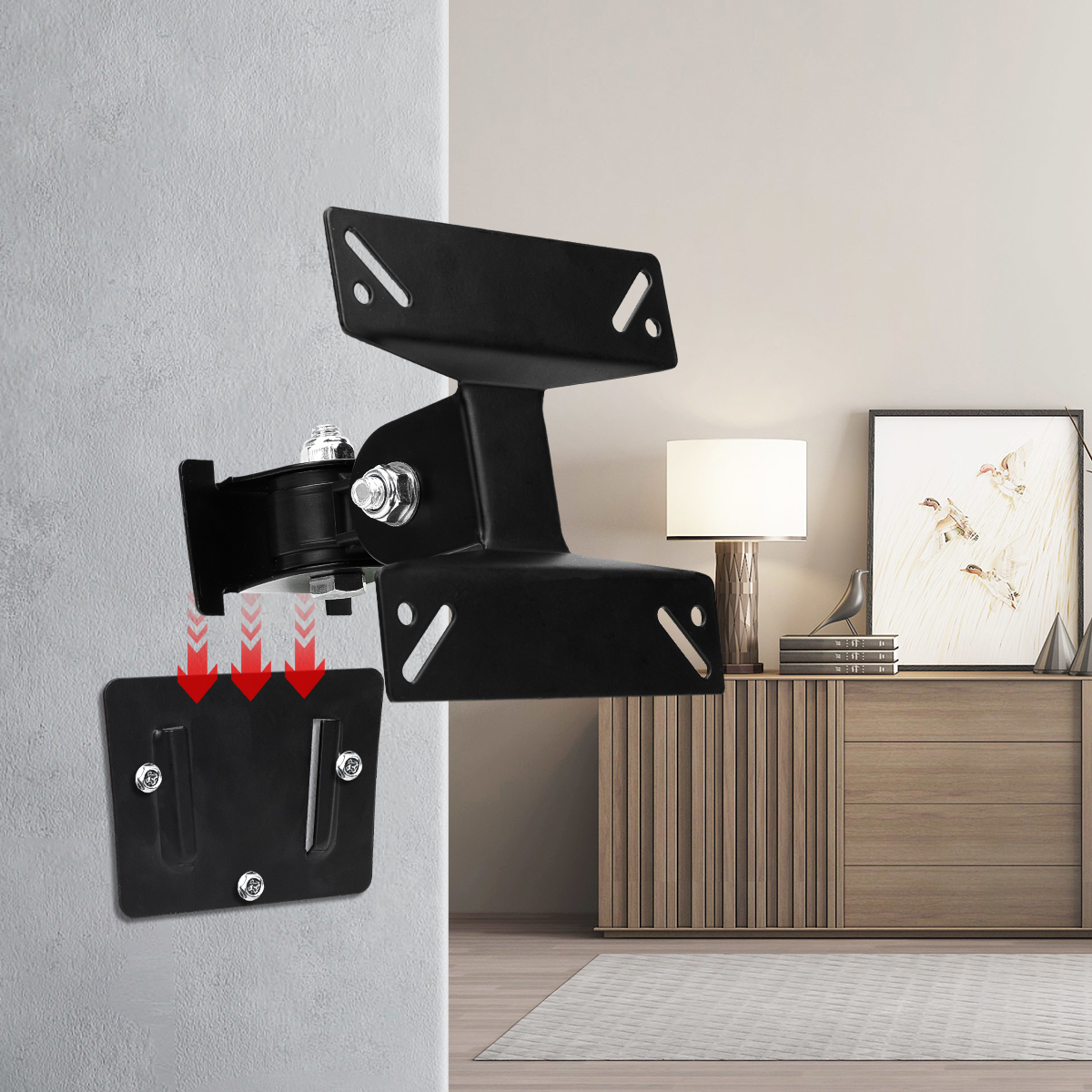 180° Swivel Iron TV Mount Brac - Flat Panel Mount Tilt review and price