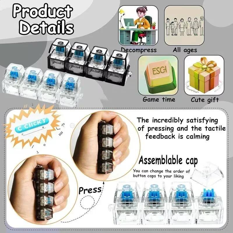 1pcs LED Keyboard Keycap Stres - Office And Tech review and price