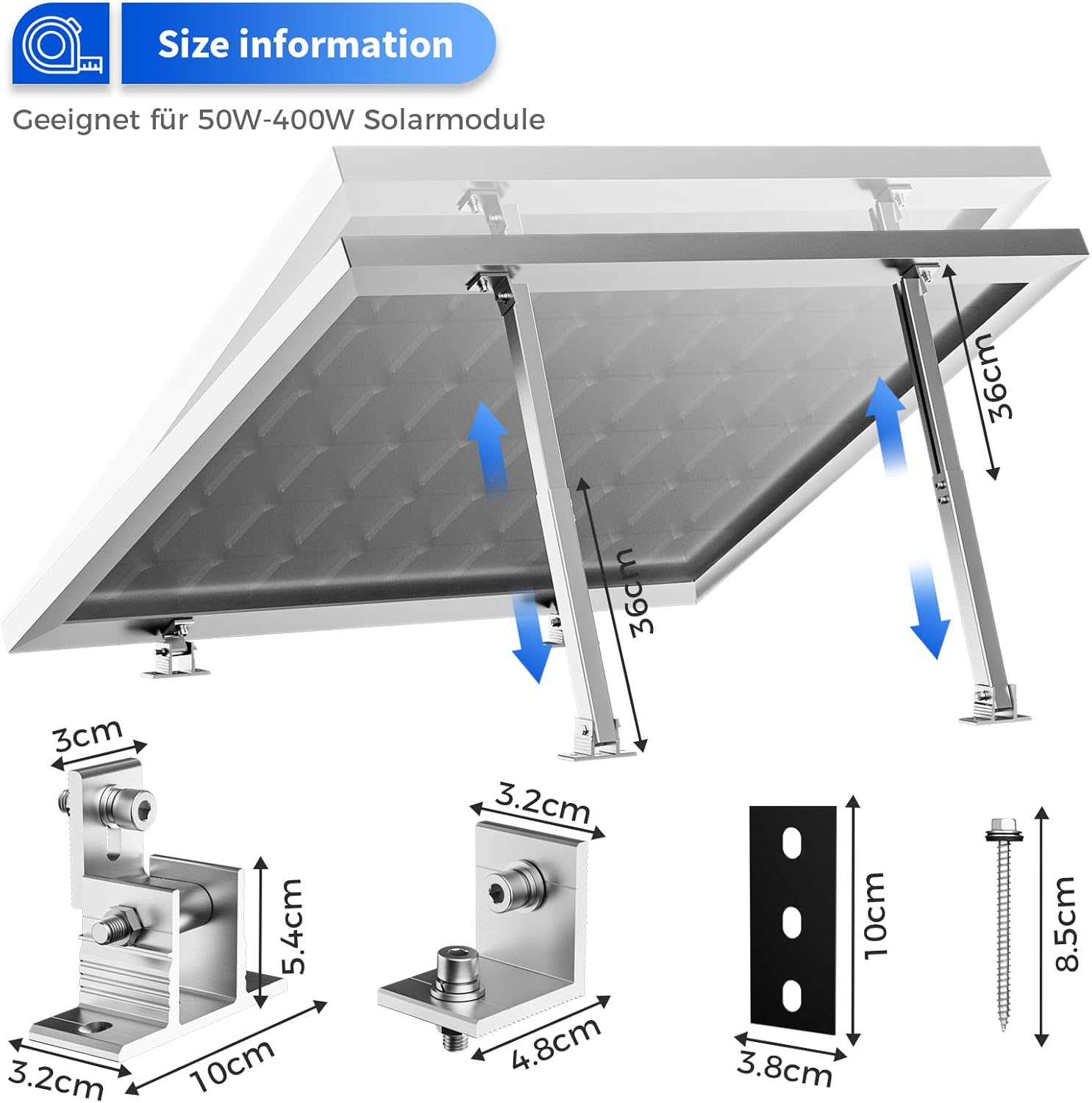 2 Set Adjustable Solar Panel T - Flat Panel Mount Tilt review and price
