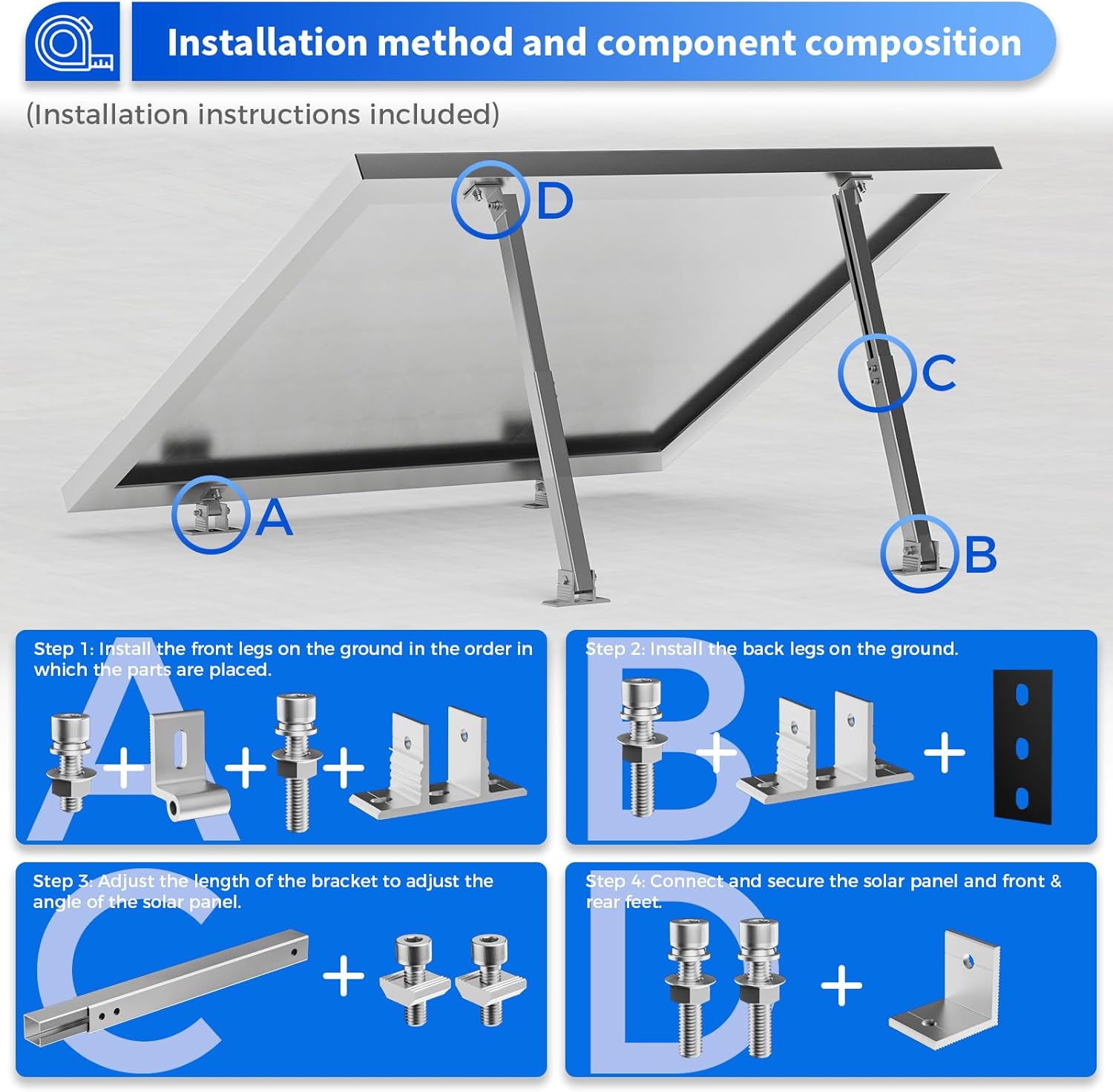 2 Set Adjustable Solar Panel T - Flat Panel Mount Tilt review and price